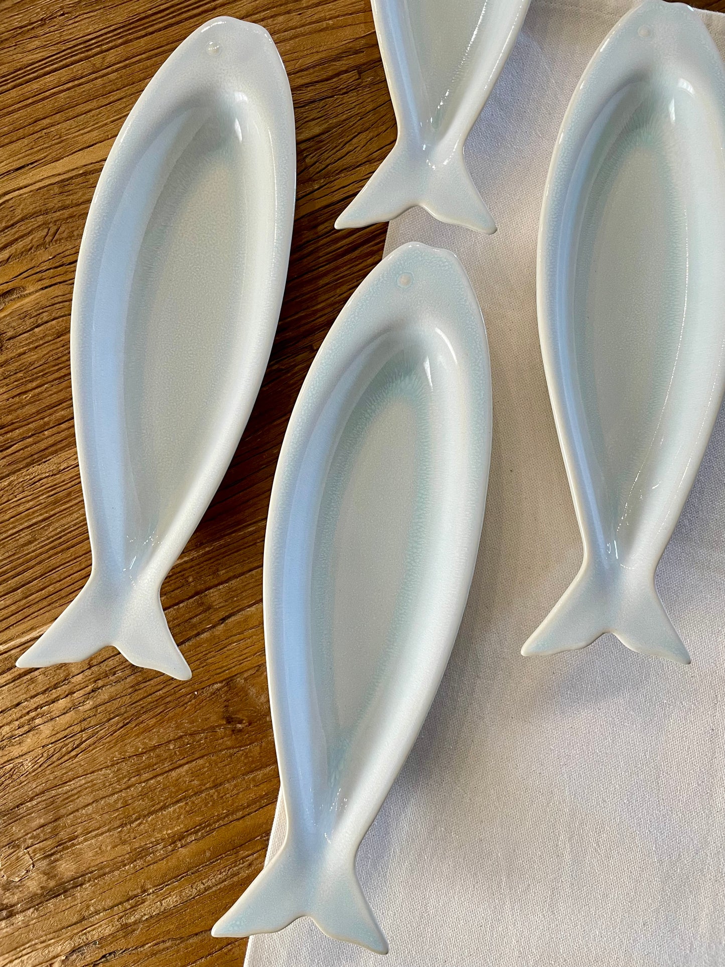 Concave fish in light blue tones