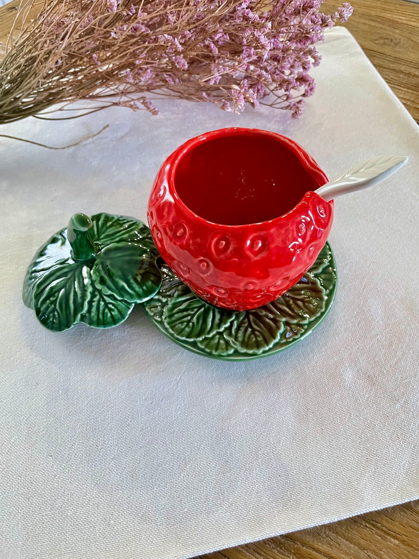Strawberry sugar or compote bowl