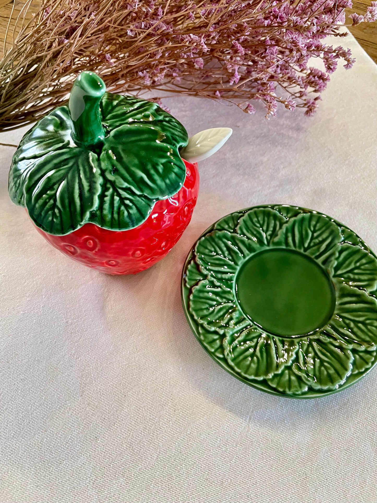 Strawberry sugar or compote bowl