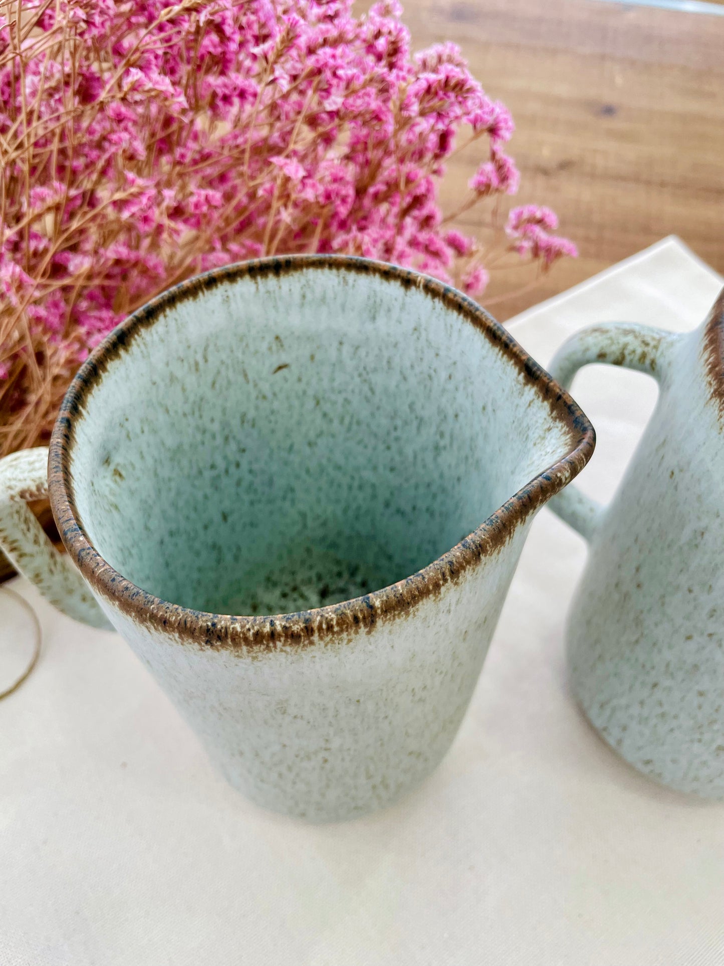 Jarro em degradé cinza com salpicos em castanho (capacidade 1.2L)