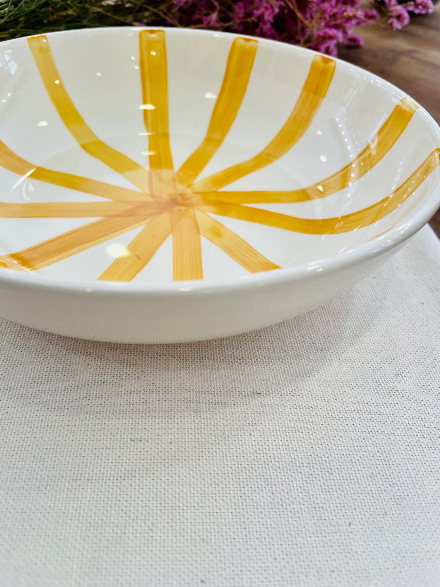 Prato fundo/bowl risca amarela